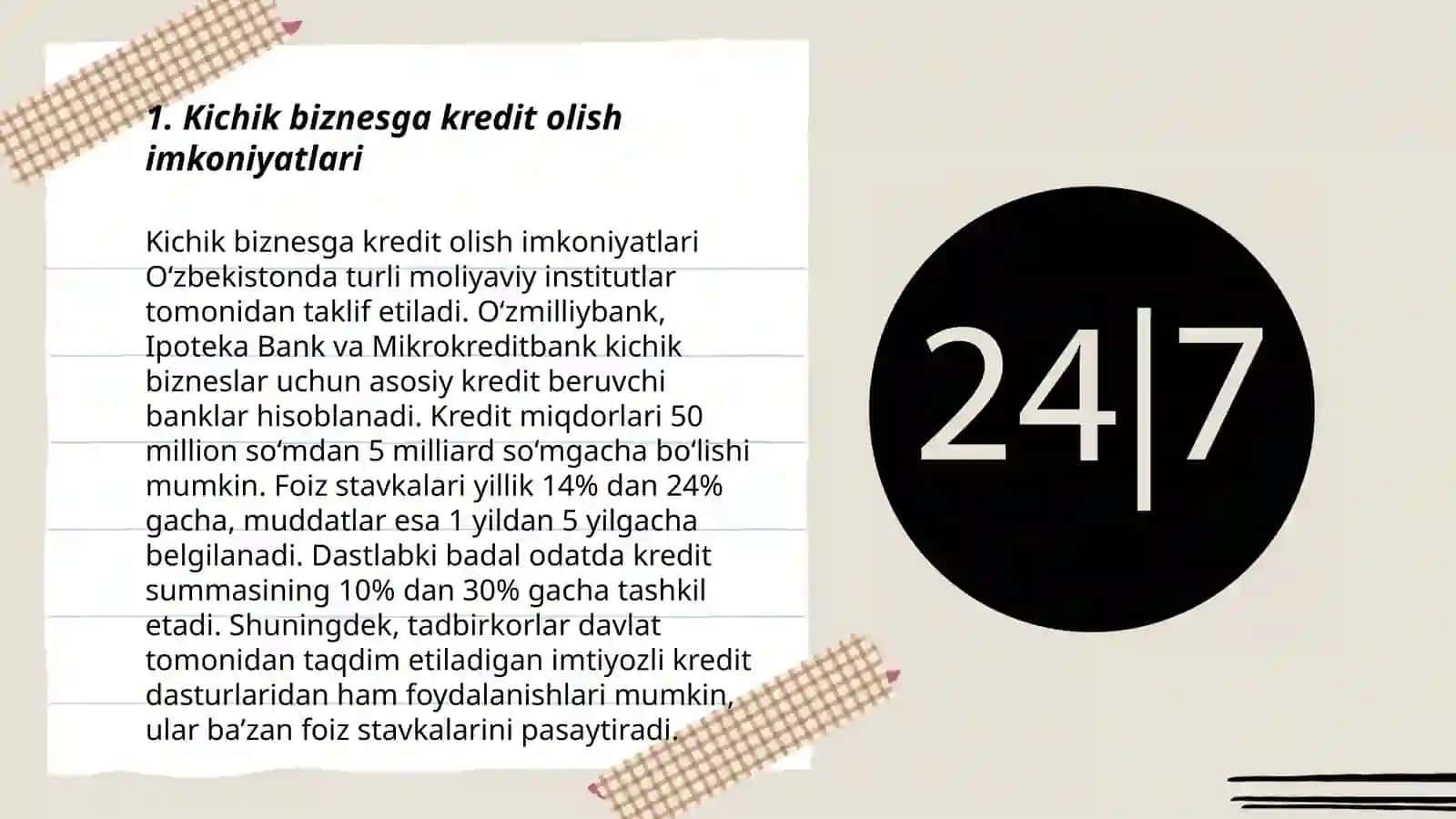 Kichik biznes subyektlarini moliyaviy qo’llab quvvatlash usullar 3