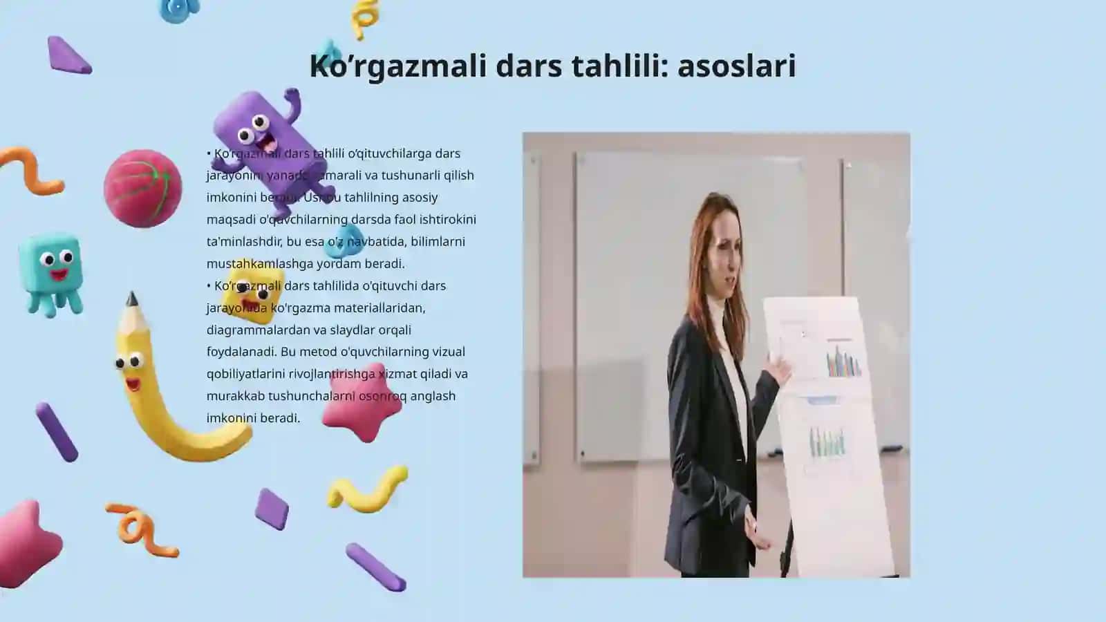 Dars tahlili turlari: ko’rgazmali, ochiq, o’zaro va mahorat darslari 3