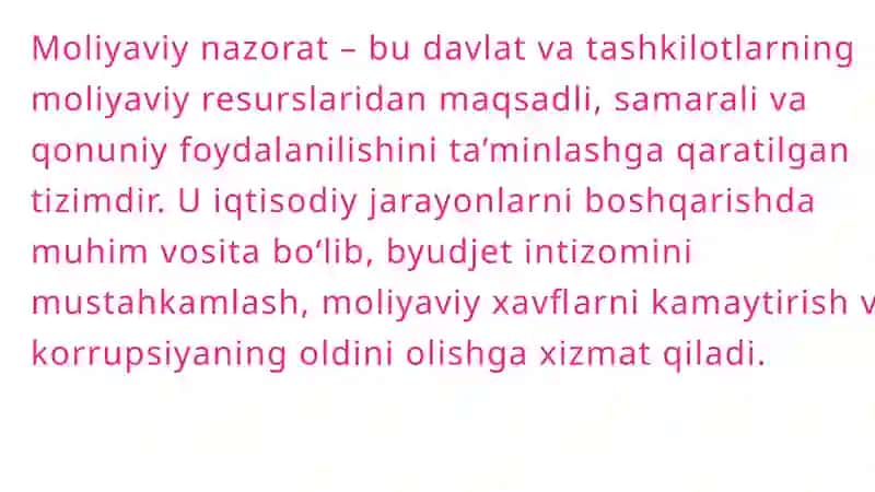 Moliyaviy nazoratni tashkil etishning nazariy va huquqiy asoslari 3