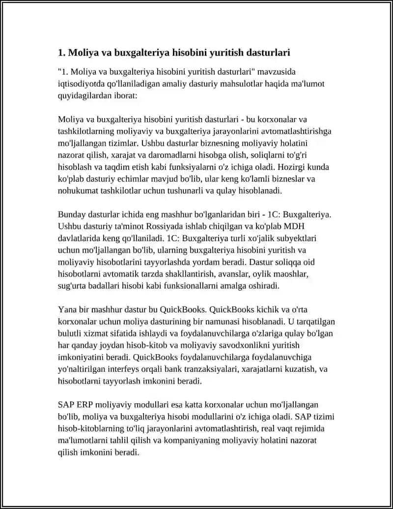 Moliya va buxgalteriya hisobini yuritish dasturlari 3