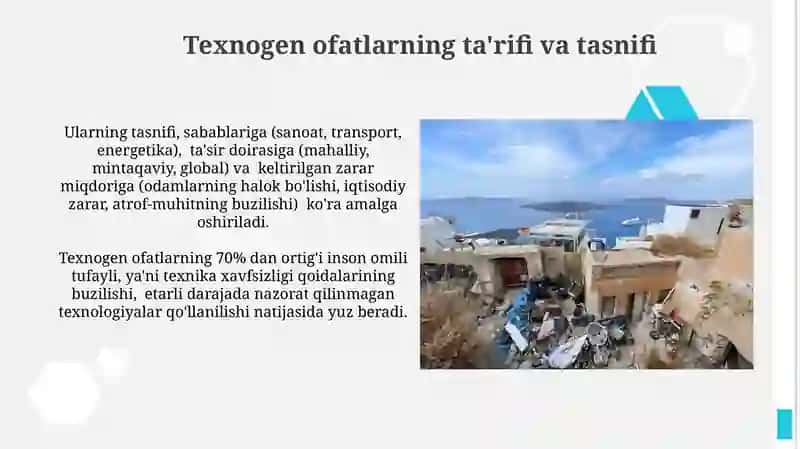 Texnogen Ofatlarning Ta'rifi va Tasnifi 3