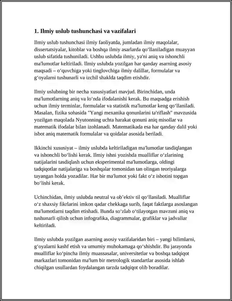 ILMIY USLUB TURLARI VA XUSUSIYAYLARI 3