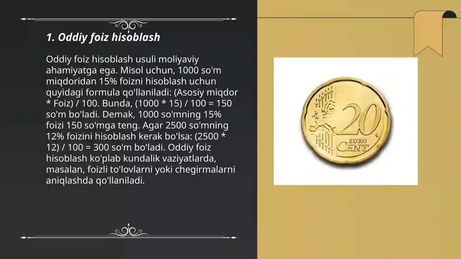 Oddiy foiz hisoblash 3