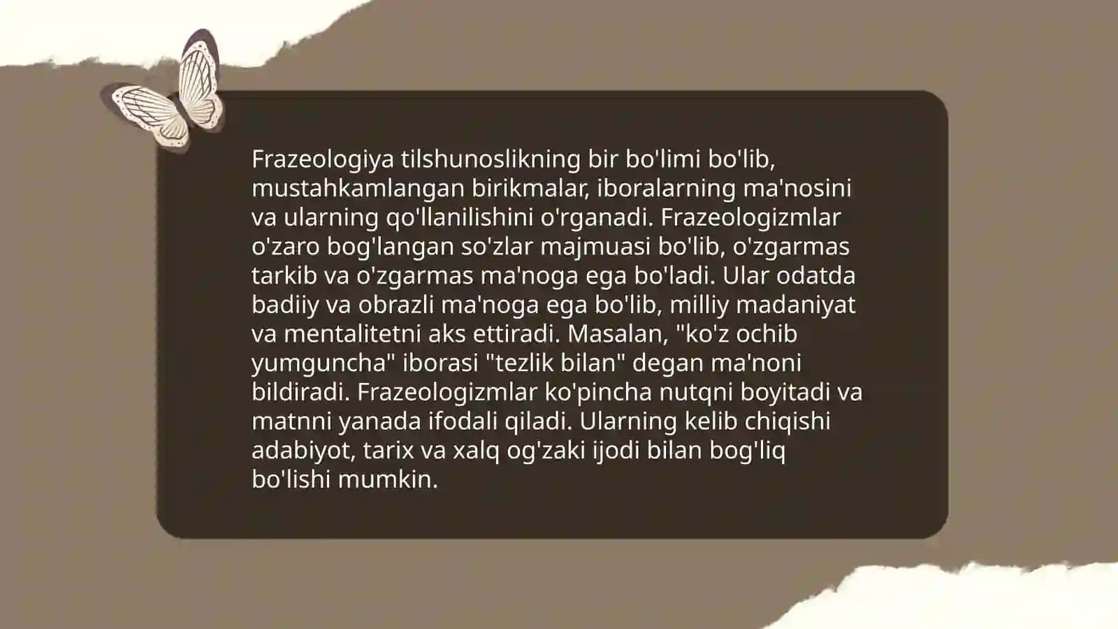Frazeologiya haqida ma'lumot 3