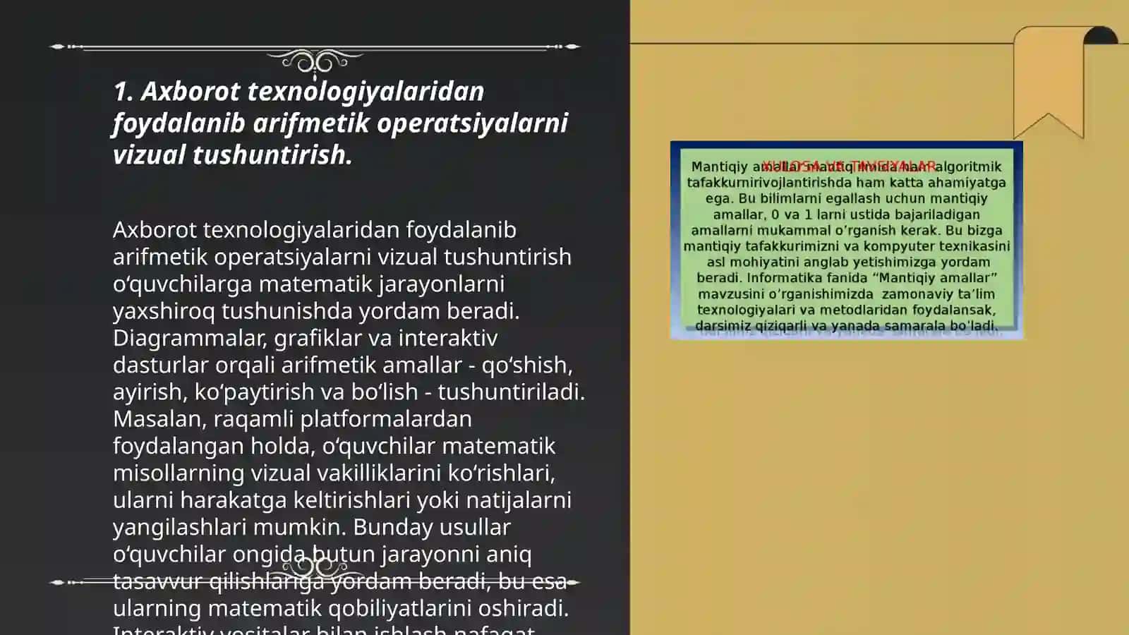 Arifmetik amallarni o‘rgatishda axborot texnologiyalari 3