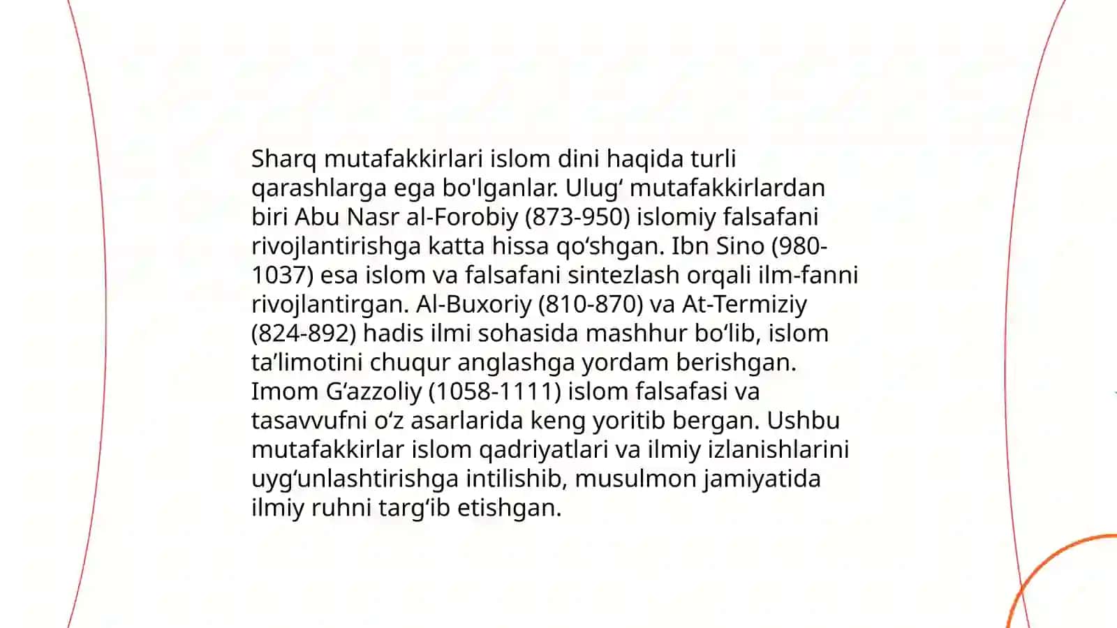 Sharq mutafakkirlarining islom dining inson kamolotiga ta'siri haqidagi gʻoyalari 3