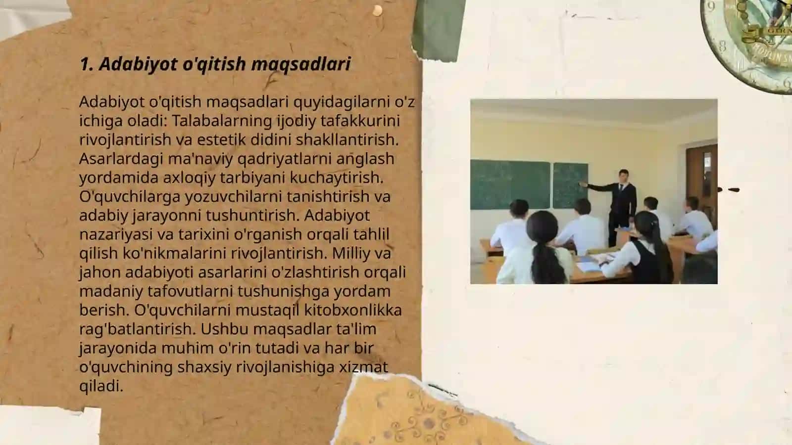 Adabiyot õqitish metodikasi fanining maqsad va vazifalari 3