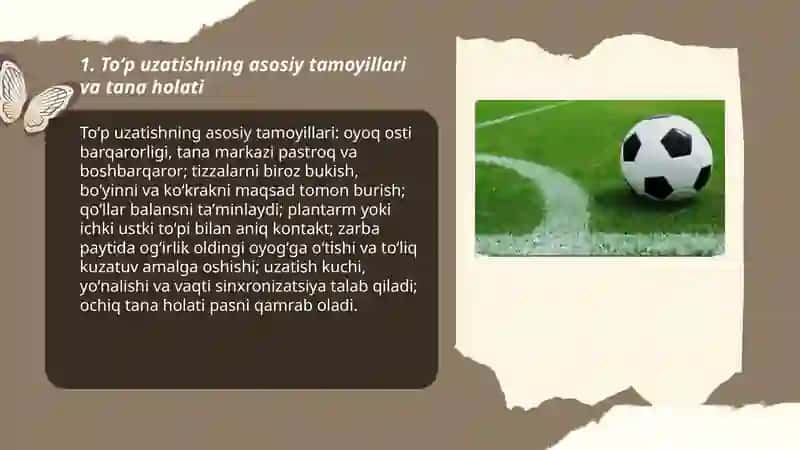 Toʻp uzatish texnikasini oʻrgatish 3