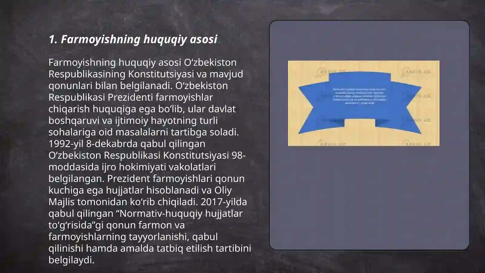 Farmoyish va koʻrsatma haqida tushuncha 3