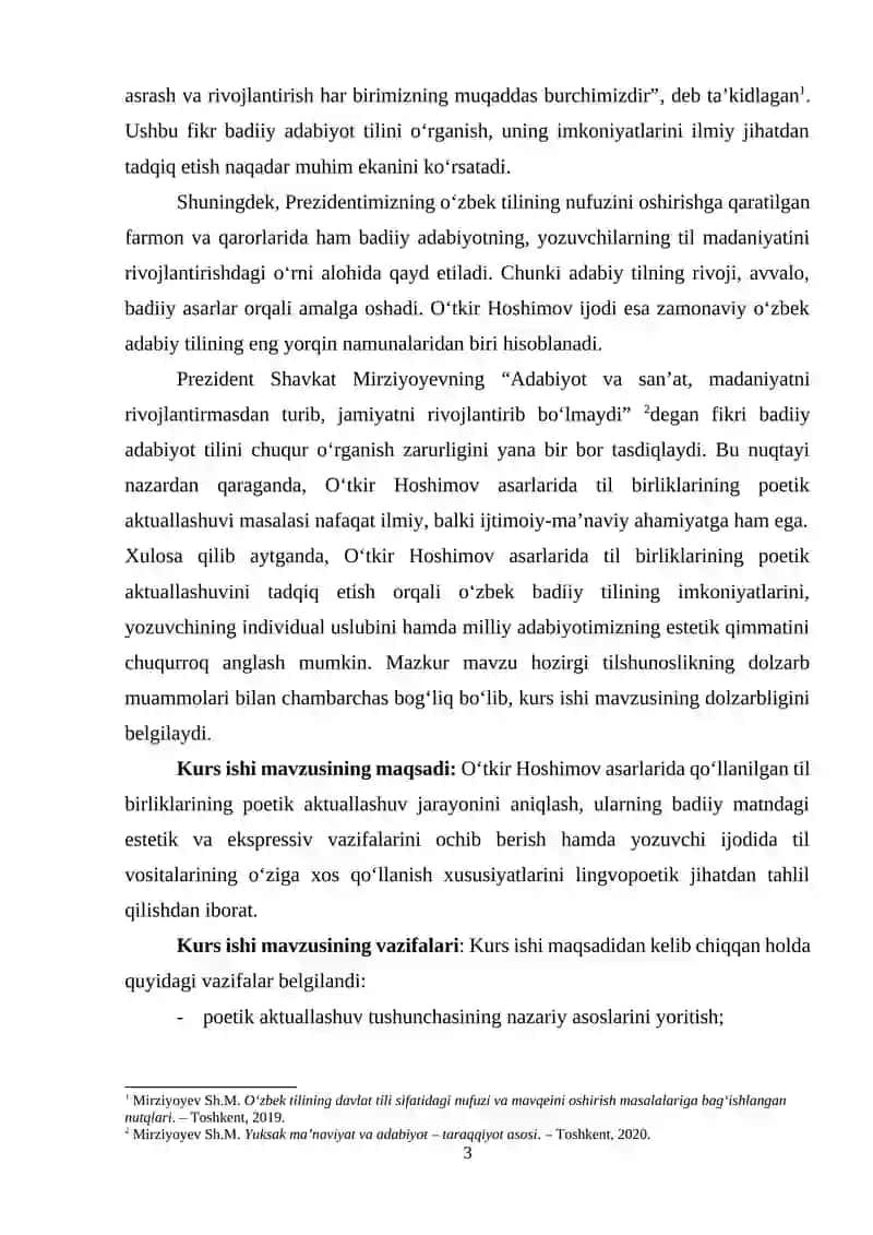 O`tkir Hoshimov asarlarida til birliklarining poetik aktuallashuvi 3