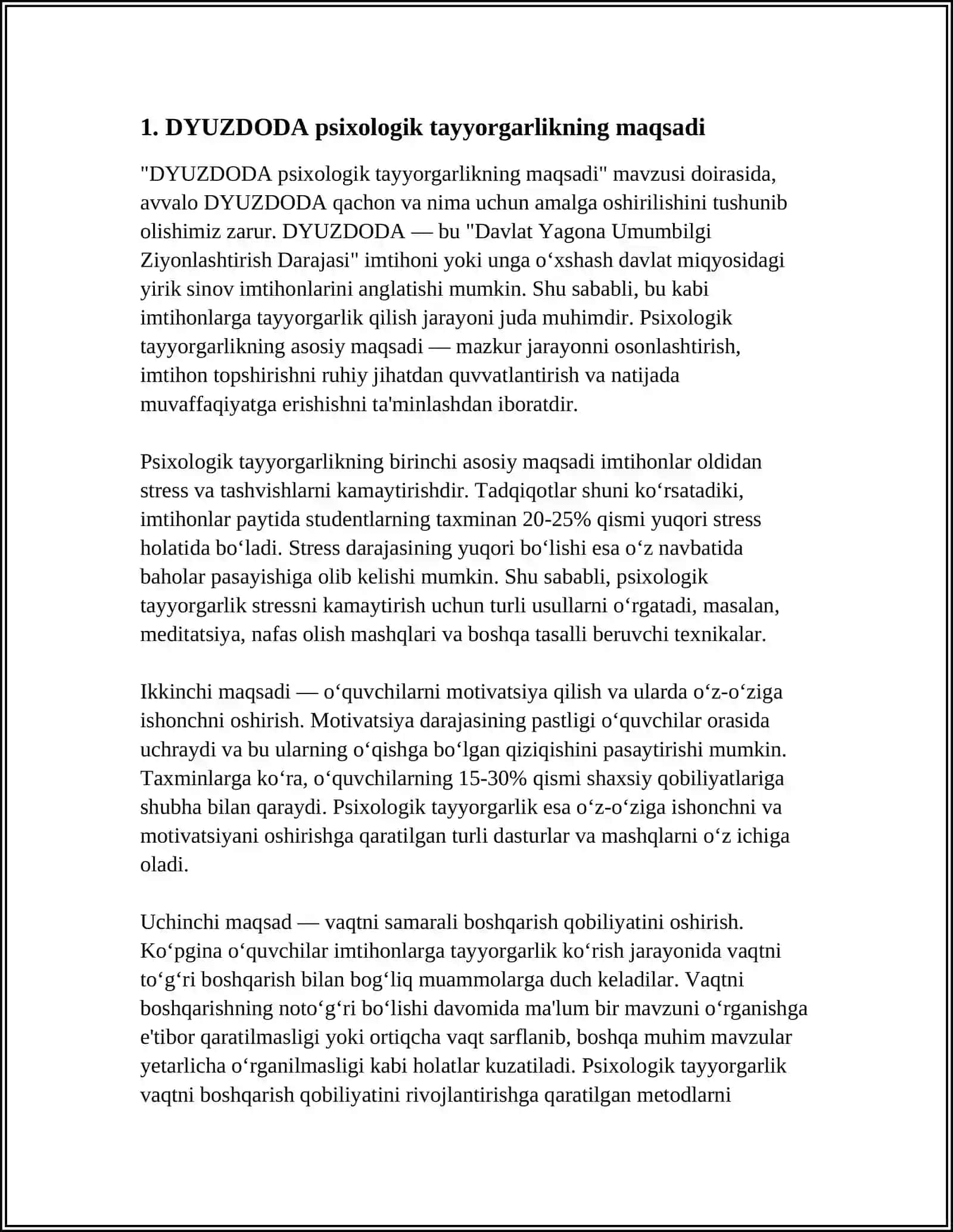 DYUZDODA PSIXOLOGIK TAYYORGARLIK TO'G'RISIDA TUSHUNCHA 3