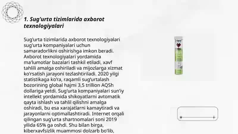 Sug‘urta faoliyatida axborot komplekslari texnologiyasi 3