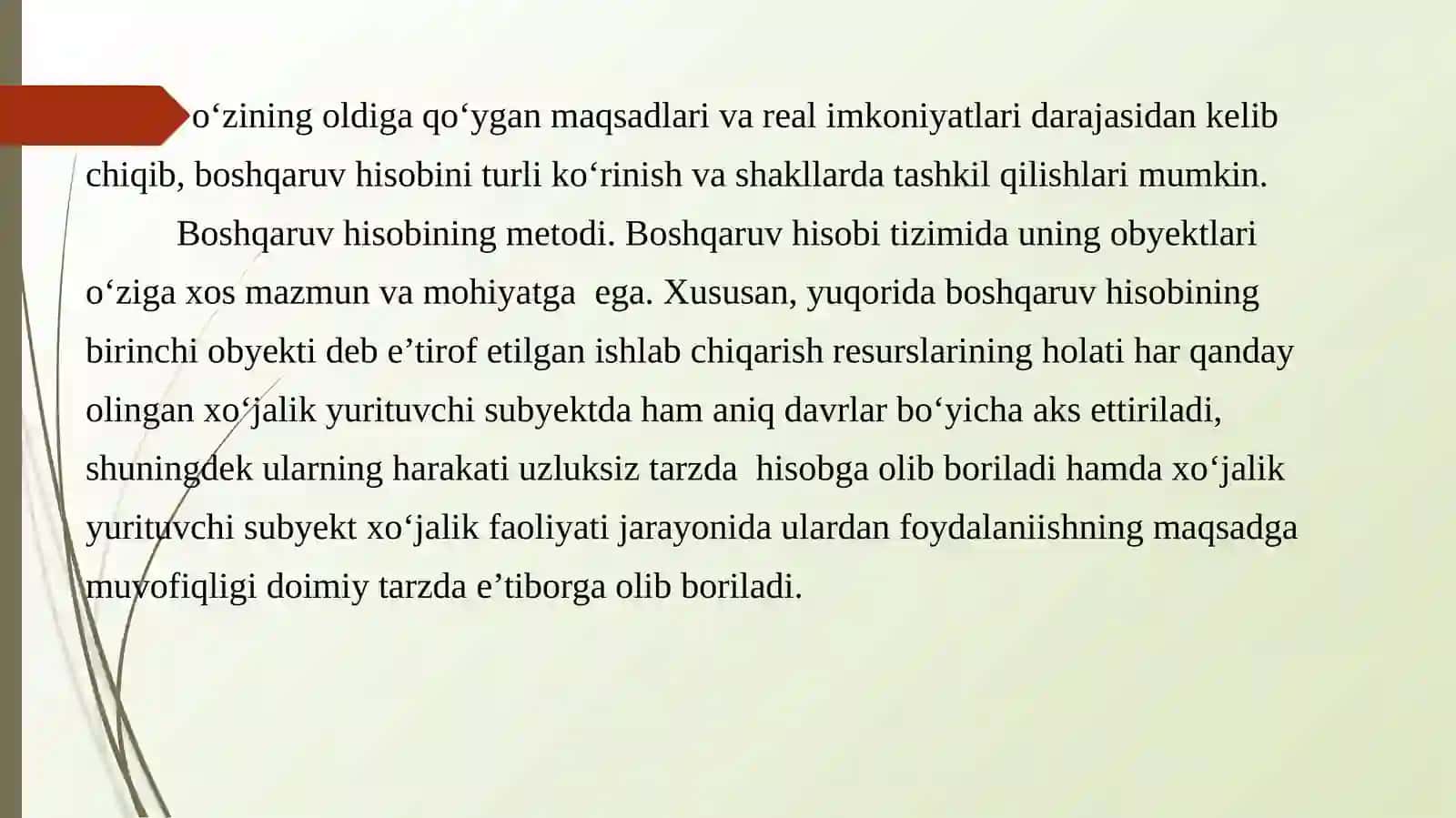 Boshqaruv hisobining metodi 3