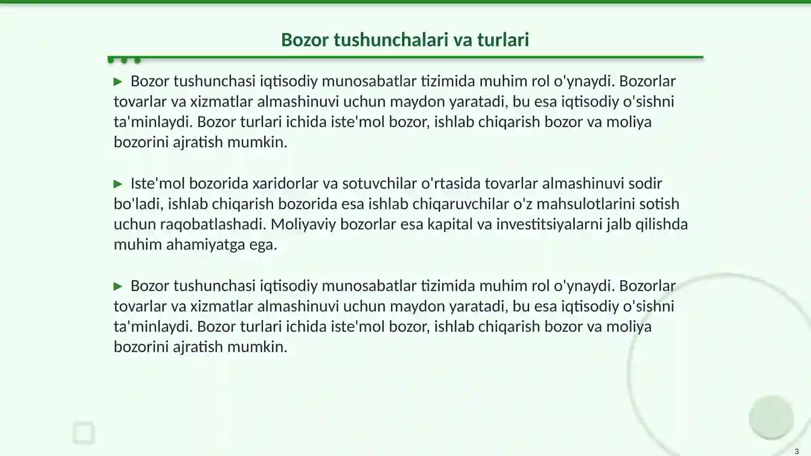 Bozor va logistika infratuzilmasi fanining mohiyati va predmeti 3