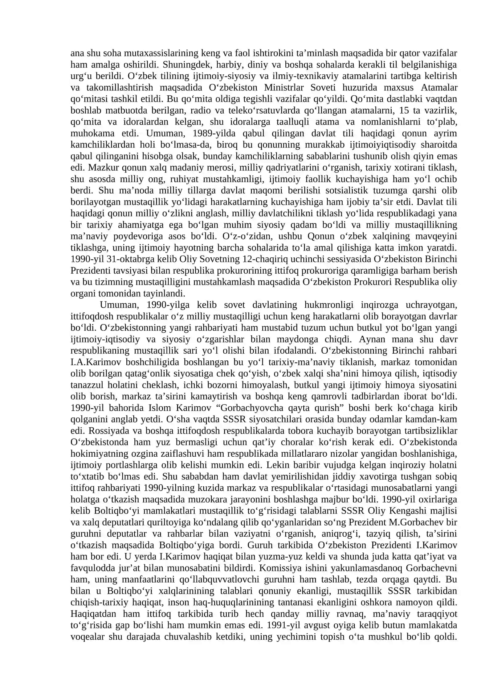 MAVZU. MUSTAQIL O‘ZBEKISTON RESPUBLIKASINING TASHKIL TOPISHI VA UNING TARIXIY AHAMIYATI 3