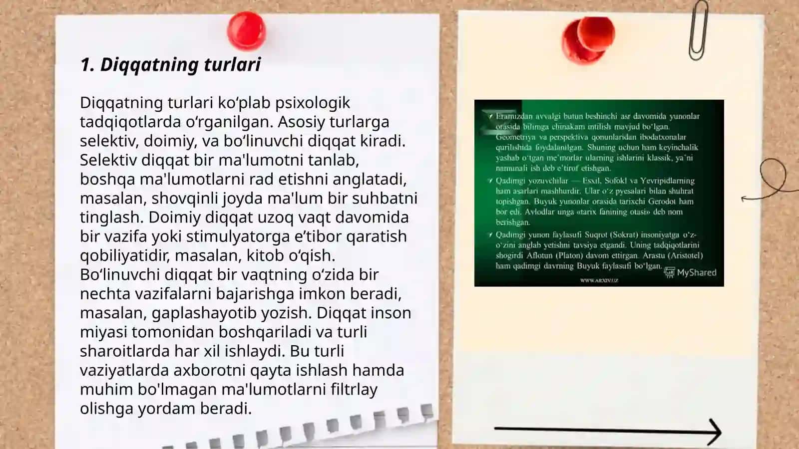 Diqqat va xotira psixik jarayon sifatida 3