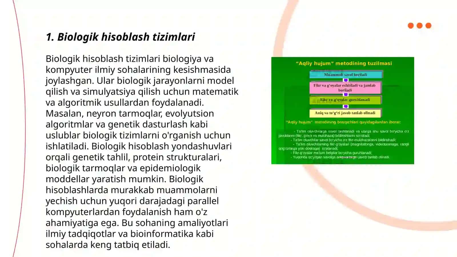Biologik hisoblash va muvofiqlikni qidirish Murakkablik mexanizmi sifatida imkoniyat fazosi Progressiv evolyutsiya davrida o'sish 3