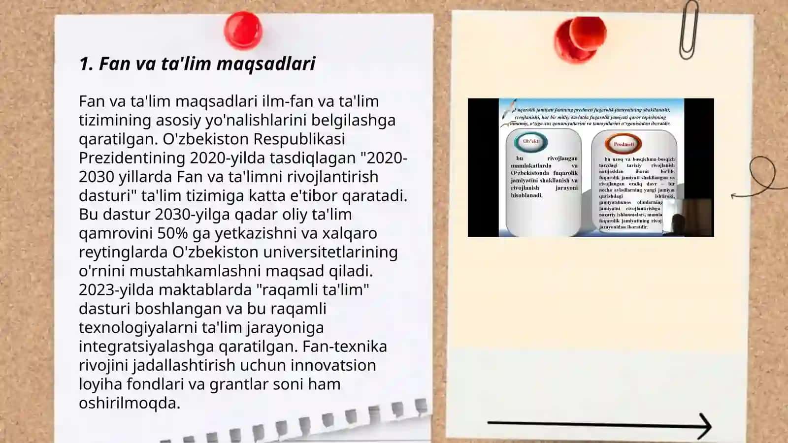 Fan va ta'lim maqsadlari 3
