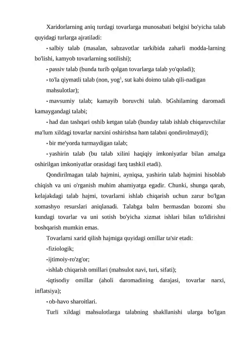 Talab va taklif - ishlab chiqarish faoliyatining asosi 3