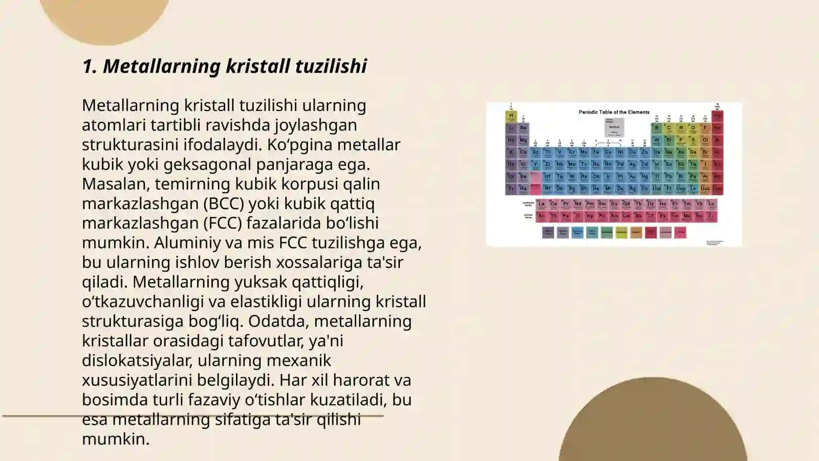Metallarning fizik va kimyoviy xossalari 3