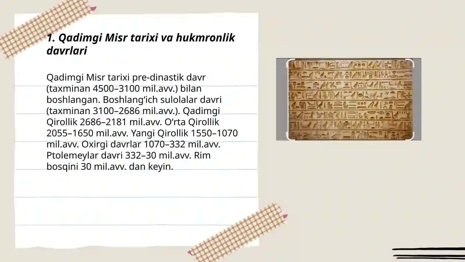 Qadimgi Misr tarixi va hukmronlik davrlari 3