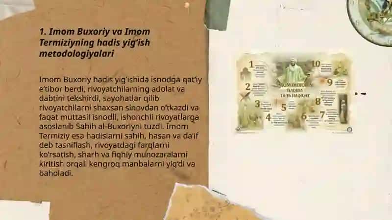 Imom Buxoriy va Imom Termiziyning Hadis Ilmiga Qo'shgan Hissalarini Qiyosiy Tahlili 3