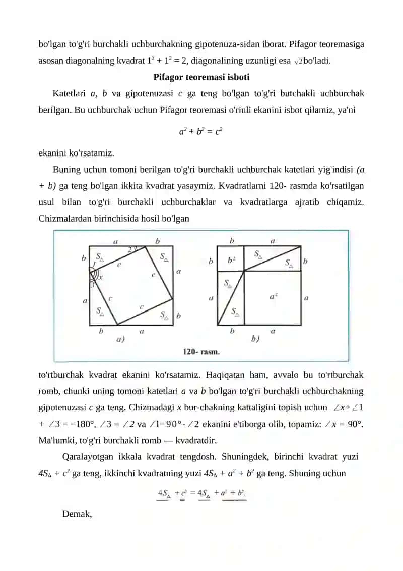 8-sinf 3-chorak geometriya dars ishlanmalar 3