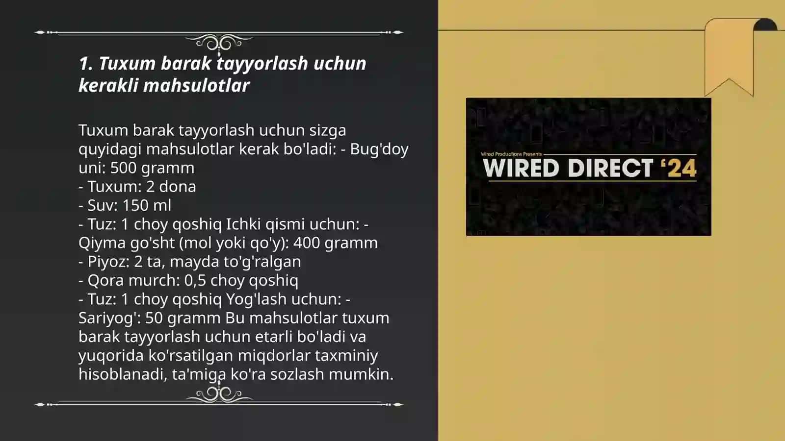 Tuxum barak tayyorlash 3