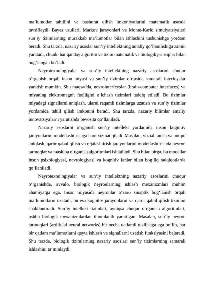 Neyrotexnologiyalar va sun’iy intellekt bo‘yicha innovatsion texnologiyalar 3