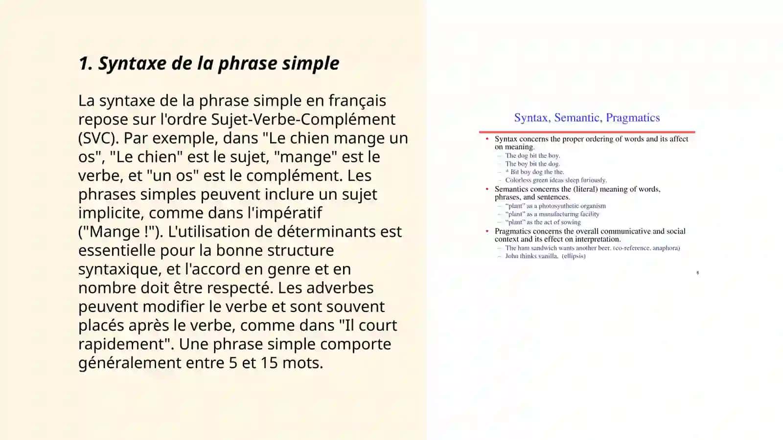 Syntaxe de la phrase simple 3