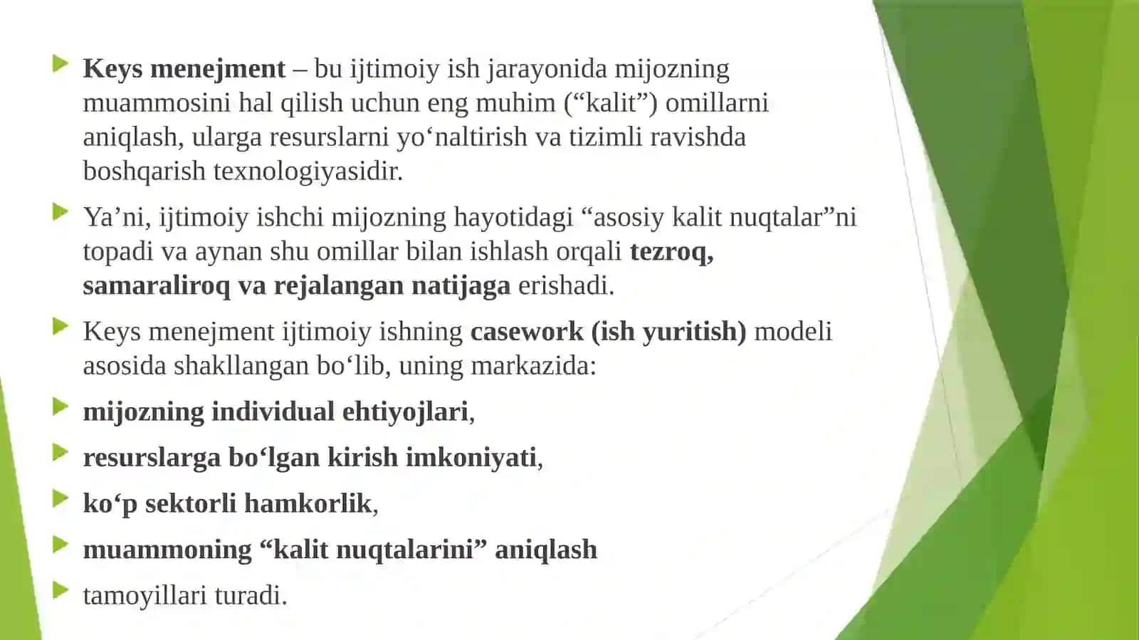 Keys menejment ijtimoiy ishning samarali texnalogiyasi sifatida 3