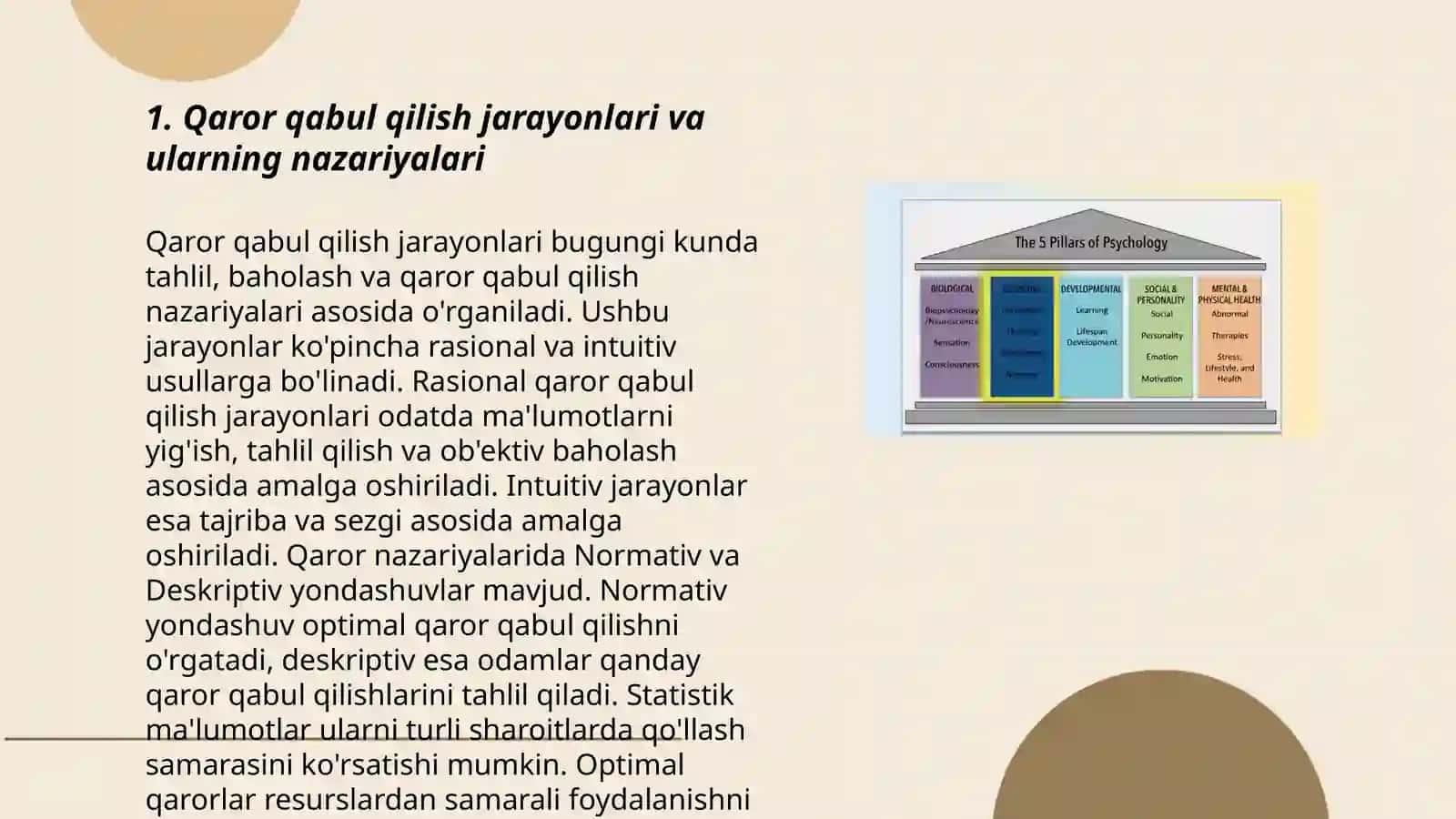 Boshqaruvda qaror qabul qilish modellari, texnalogiyalari va uning ijtimoiy psixologik xususiyatlari 3
