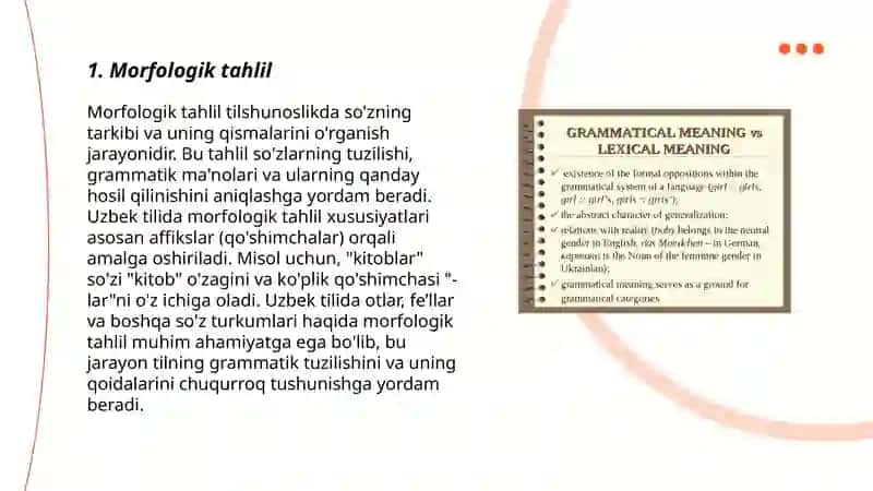 Morfologik tahlil 3