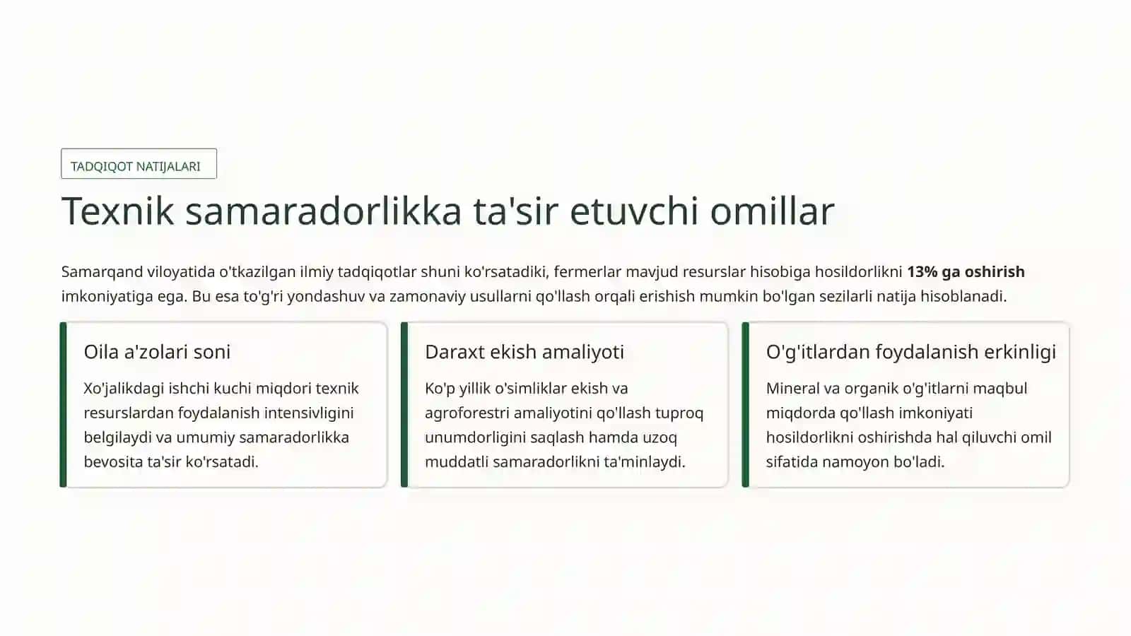 Qishloq xo'jaligi texnikalaridan foydalanish samaradorligini oshirish istiqbollari 3