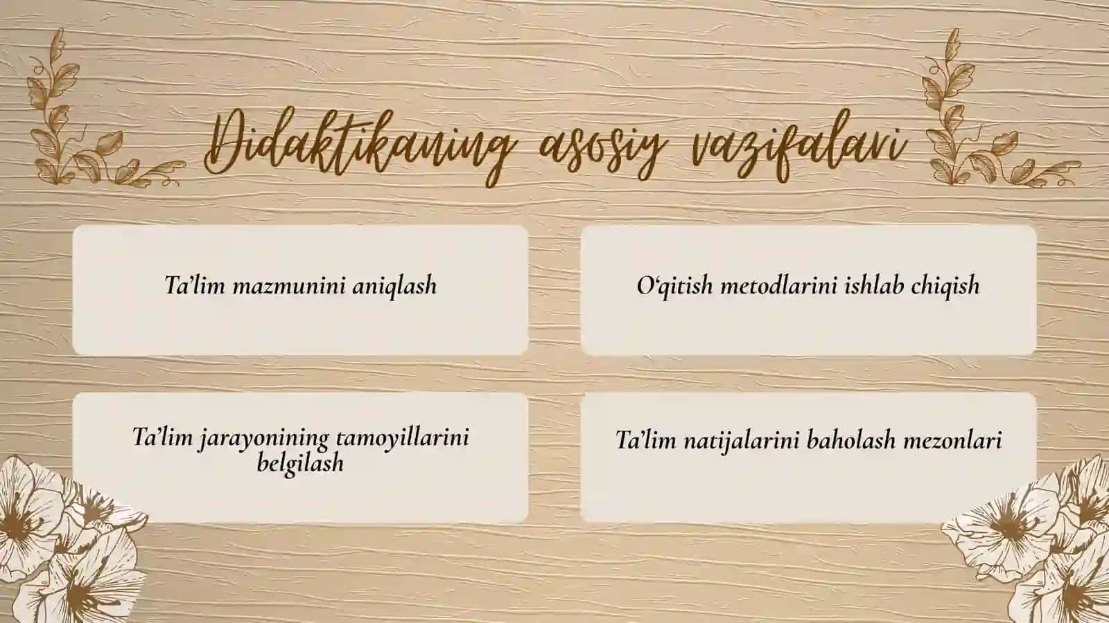 Didaktika taʼlim nazariyasining mohiyati 3