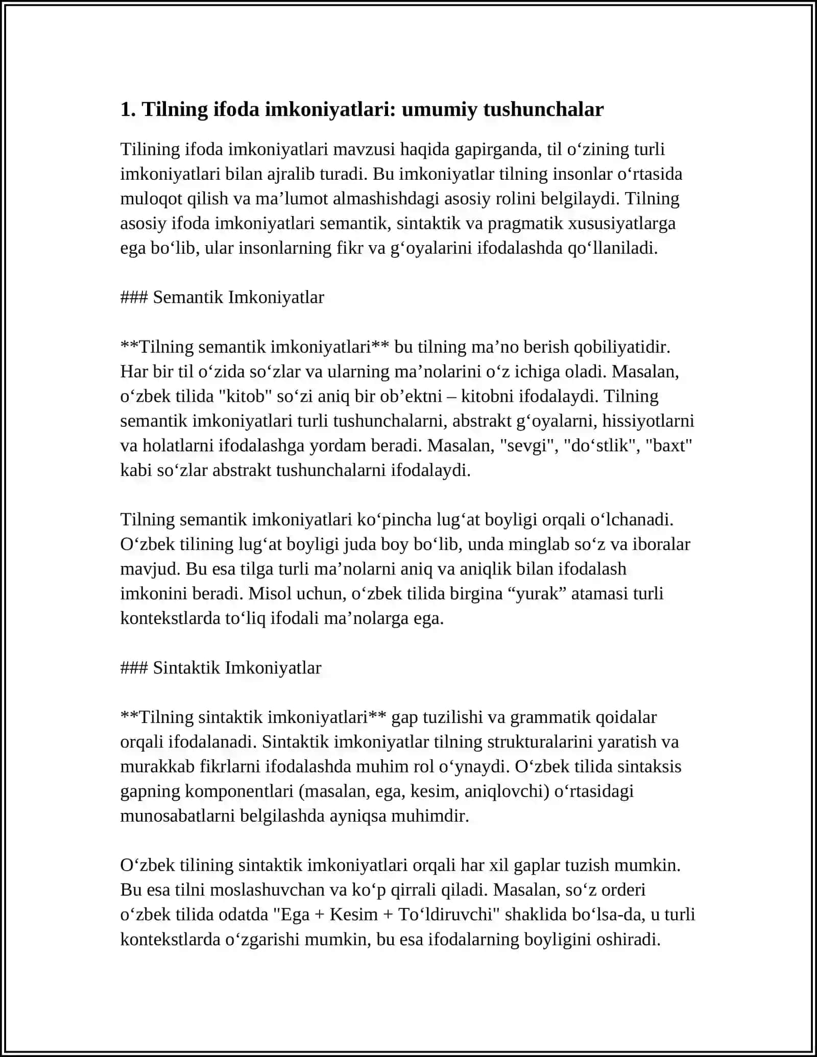 TILNING IFODA IMKONIYATLARI:5-6-SINF DARSLIKLARINI SOLISHTIRGAN HOLDA 3