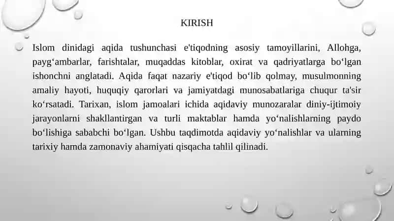 Islom dinidagi aqidaviy yonalishlar va maktablar 3