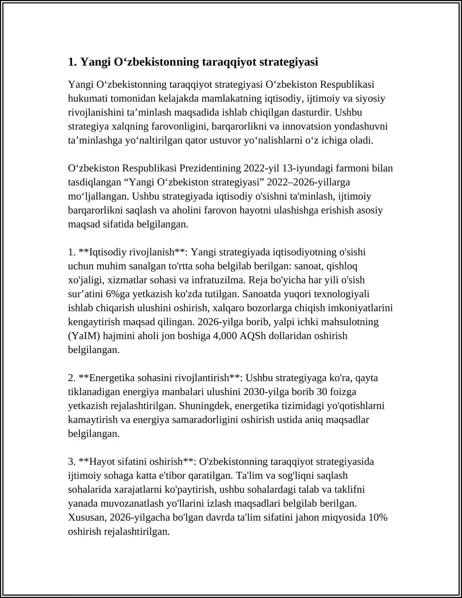 Yangi Oʻzbekistonning taraqqiyot strategiyasi 3
