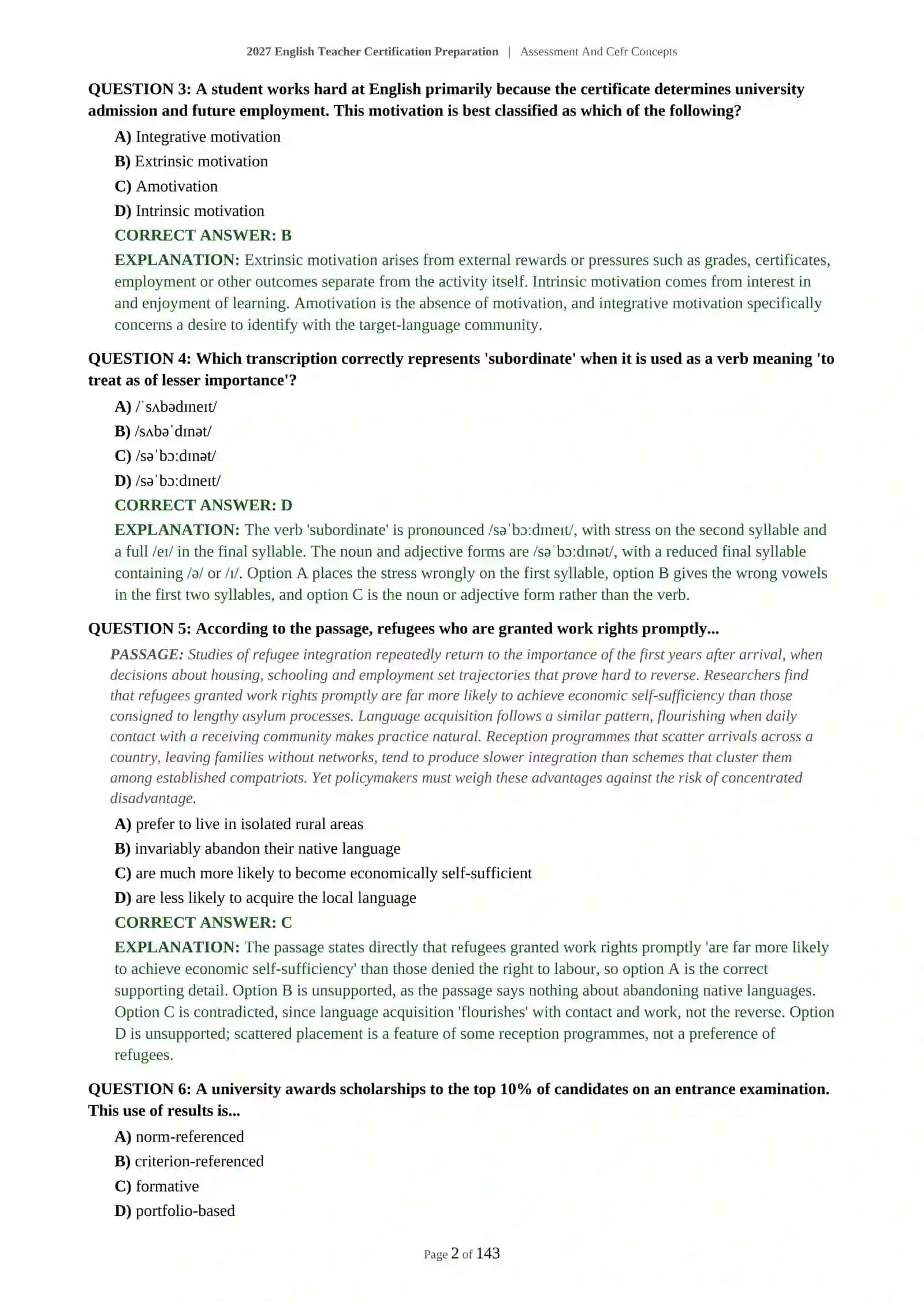 2027 English Teacher Certification Preparation 3