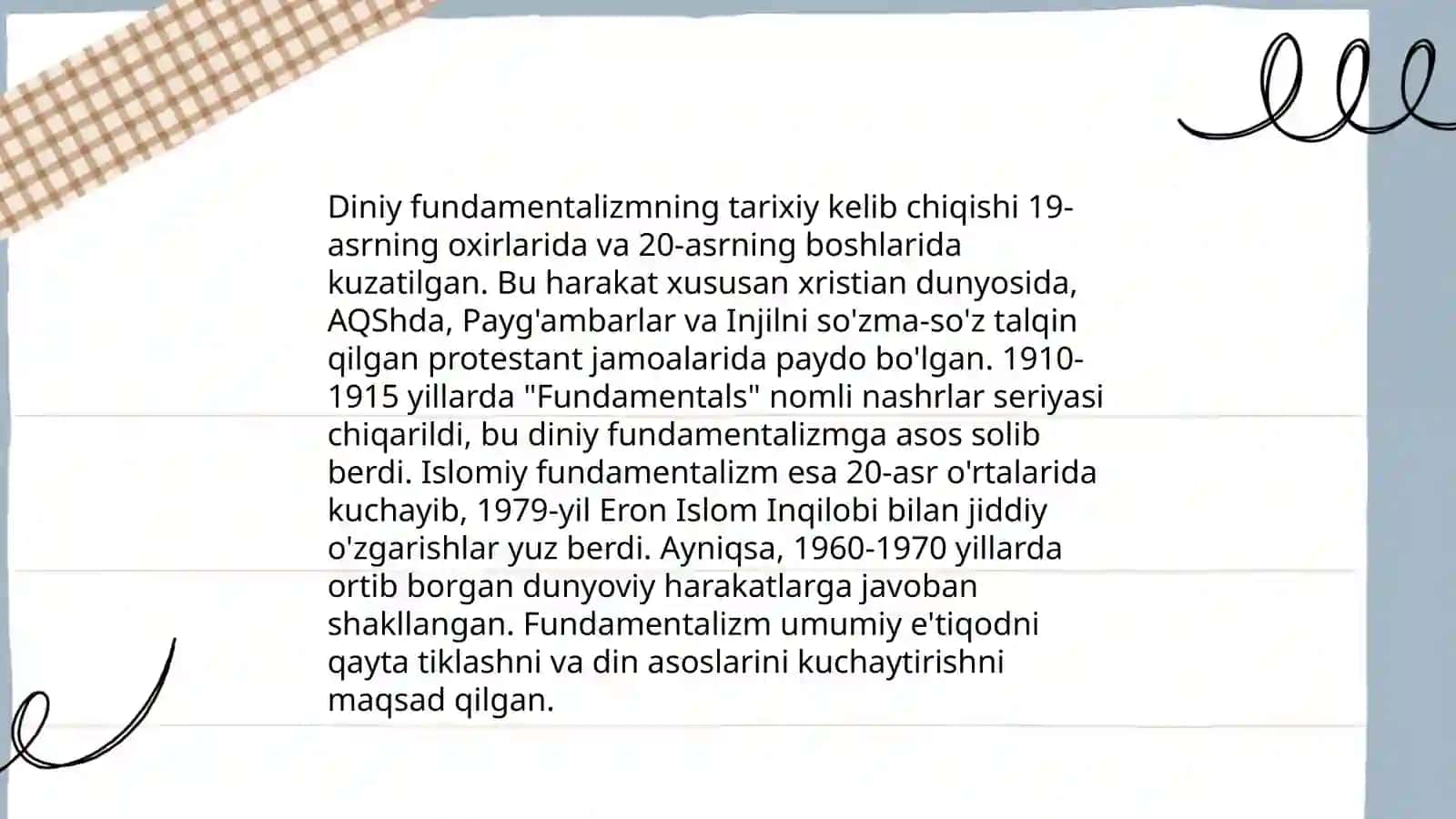 Diniy fundamentalizm, radikalizm va terrorizmning tarixi hamda yo'nalishlari 3