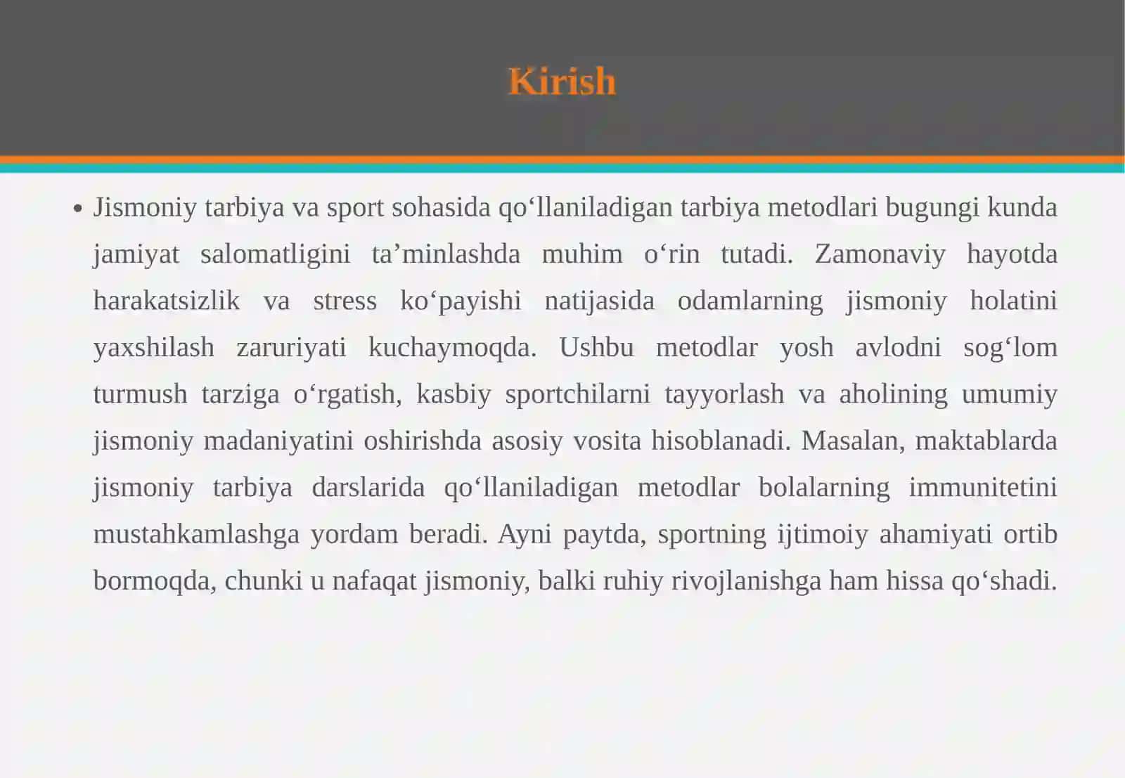 JISMONIY TARBIYA MASHG’ULOTLARIDA QO’LLANILADIGAN JISMONIY TARBIYA METODLARI 3