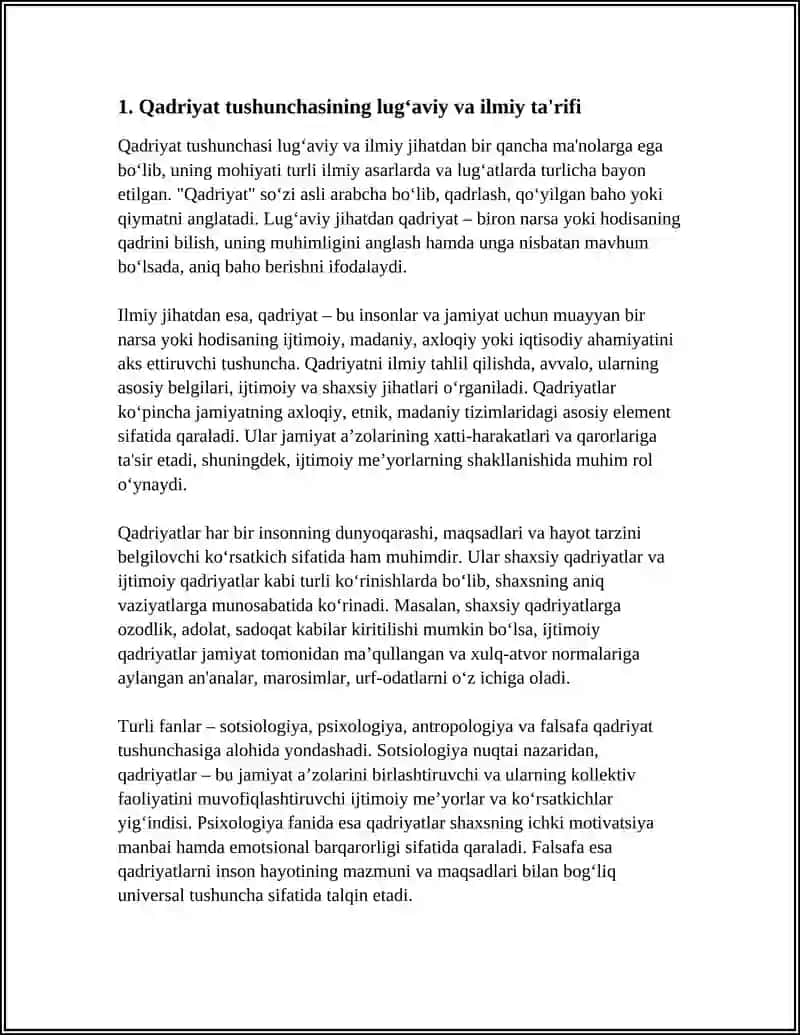 QADRIYAT TUSHUNCHASINING MANOSI VA UNING UMUMIY TAVSIFI 3