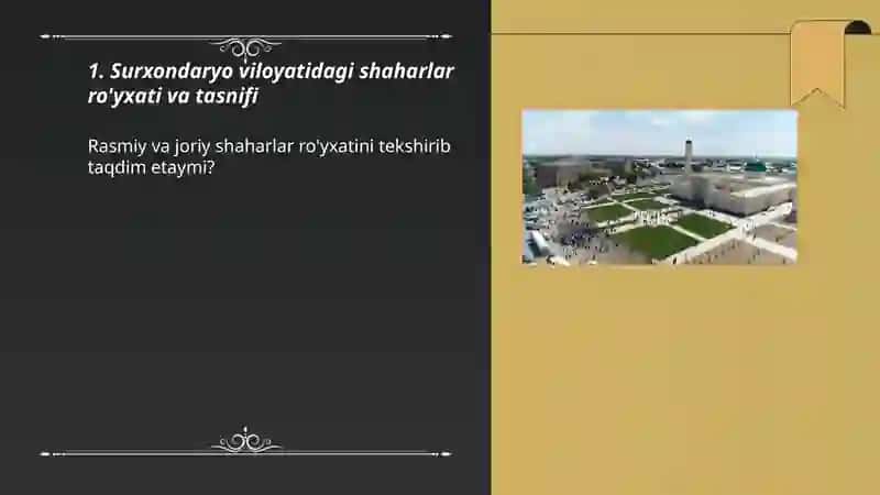Surxondaryo viloyati shaharlari va shaharchalari 3