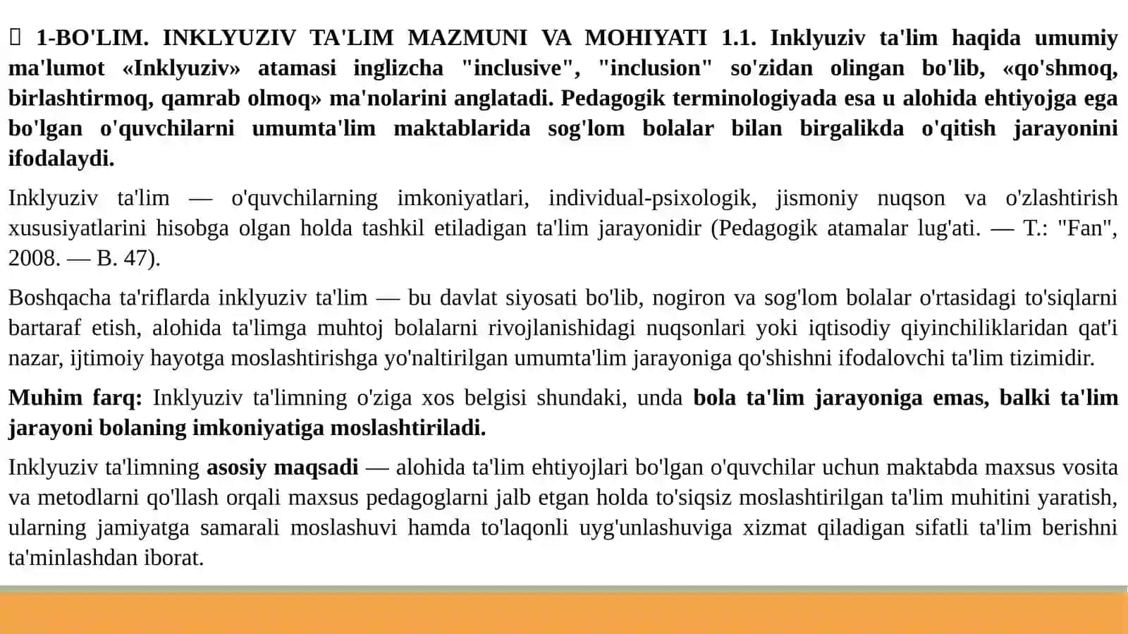 INKLYUZIV TA'LIM—MAZMUNI, MOHIYATI VA METODOLOGIK ASOSLARI 3