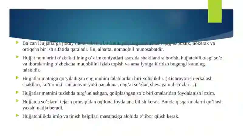 ISH HUJJATLARI VA ULARNING TURLARI 3
