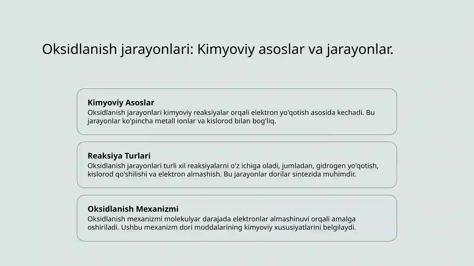 Oksidlanish jarayonlari asosida olinadigan dori preparatlari 3