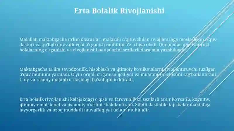 Maktabgacha yoshdagi bolalarga ta'lim berishning asosiy shakli 3