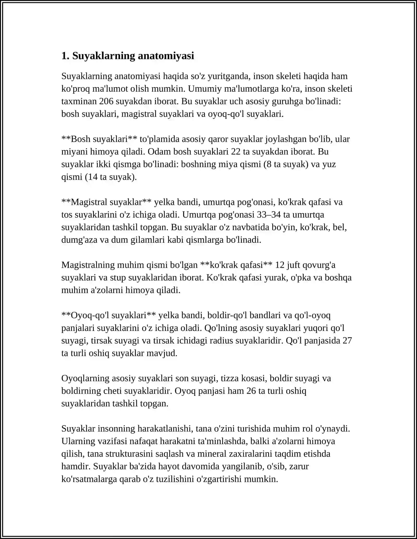 Suyaklarning Bo'g'imlar Orqali Birikishi 3