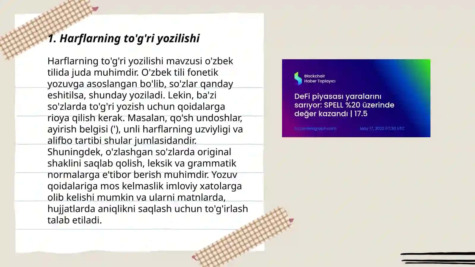 Orfografiyaga oid mashqlar 3