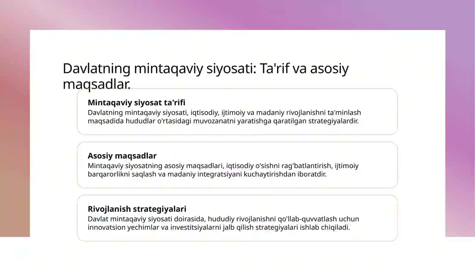Davlatning mintaqaviy siyosati va hududlar rivojlanishining istiqbollari 3